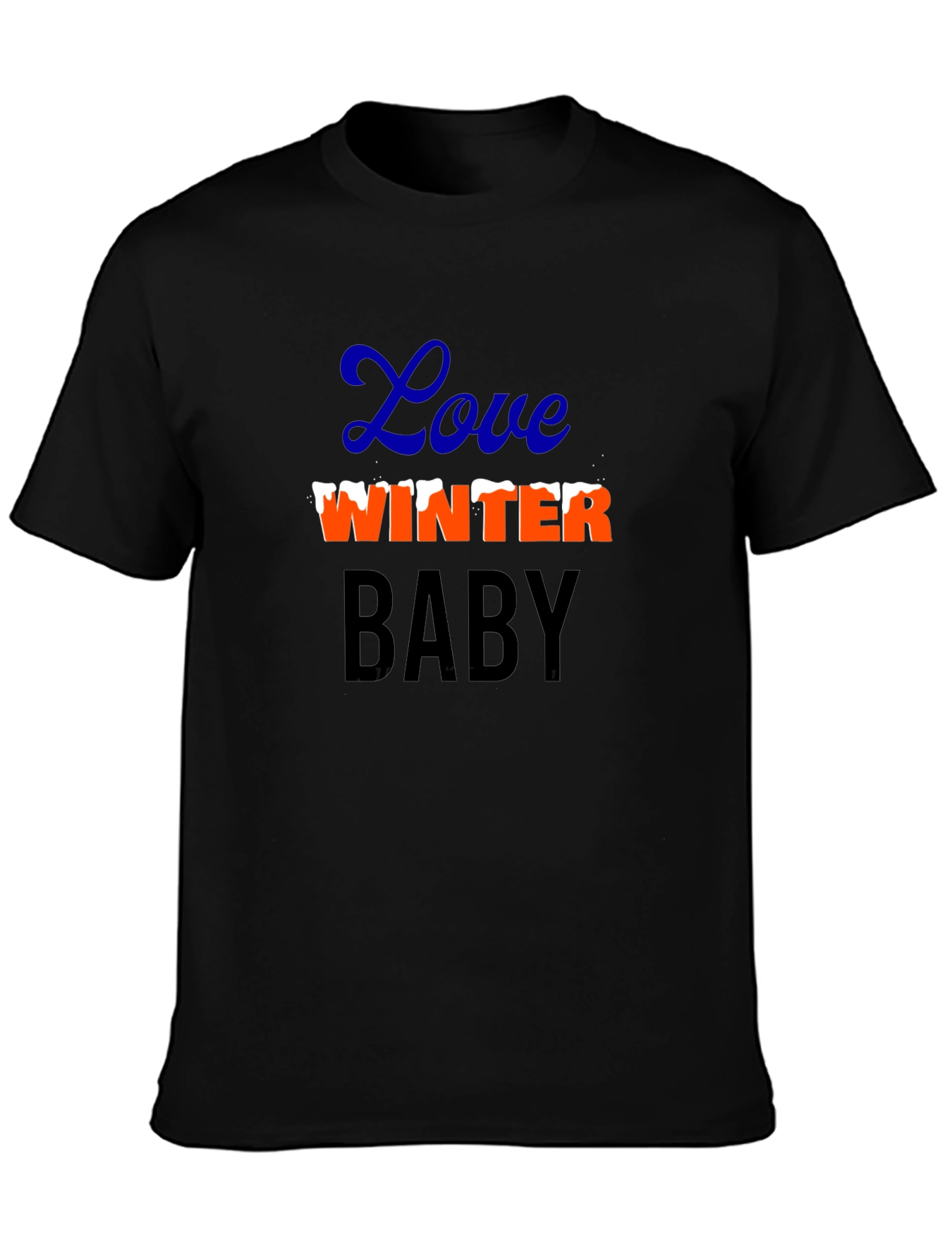 Love Winter Baby Graphic Tee - Black