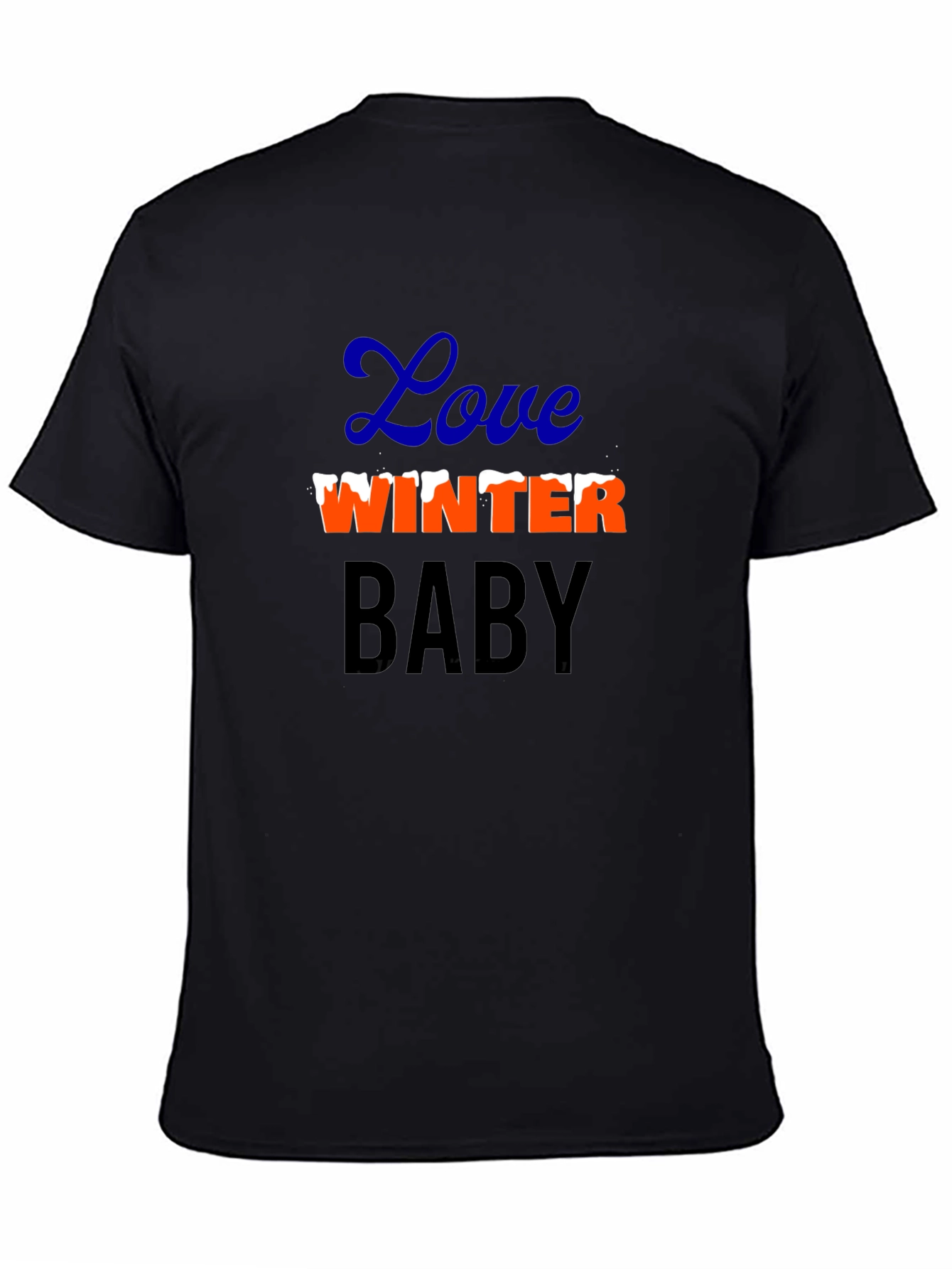 Love Winter Baby Graphic Tee - Black