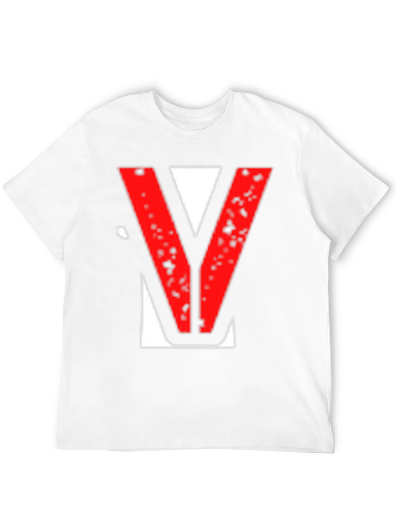 Statement Tee - Red V Graphic Print Black T-Shirt