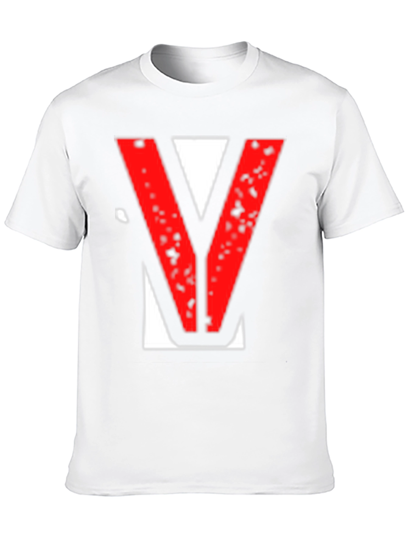 Statement Tee - Red V Graphic Print Black T-Shirt