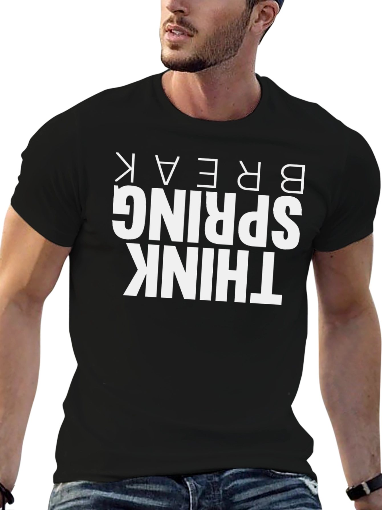 Think Spring Break Graphic Tee - Black