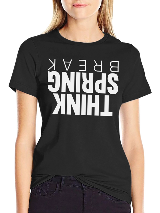 Think Spring Break Graphic Tee - Black