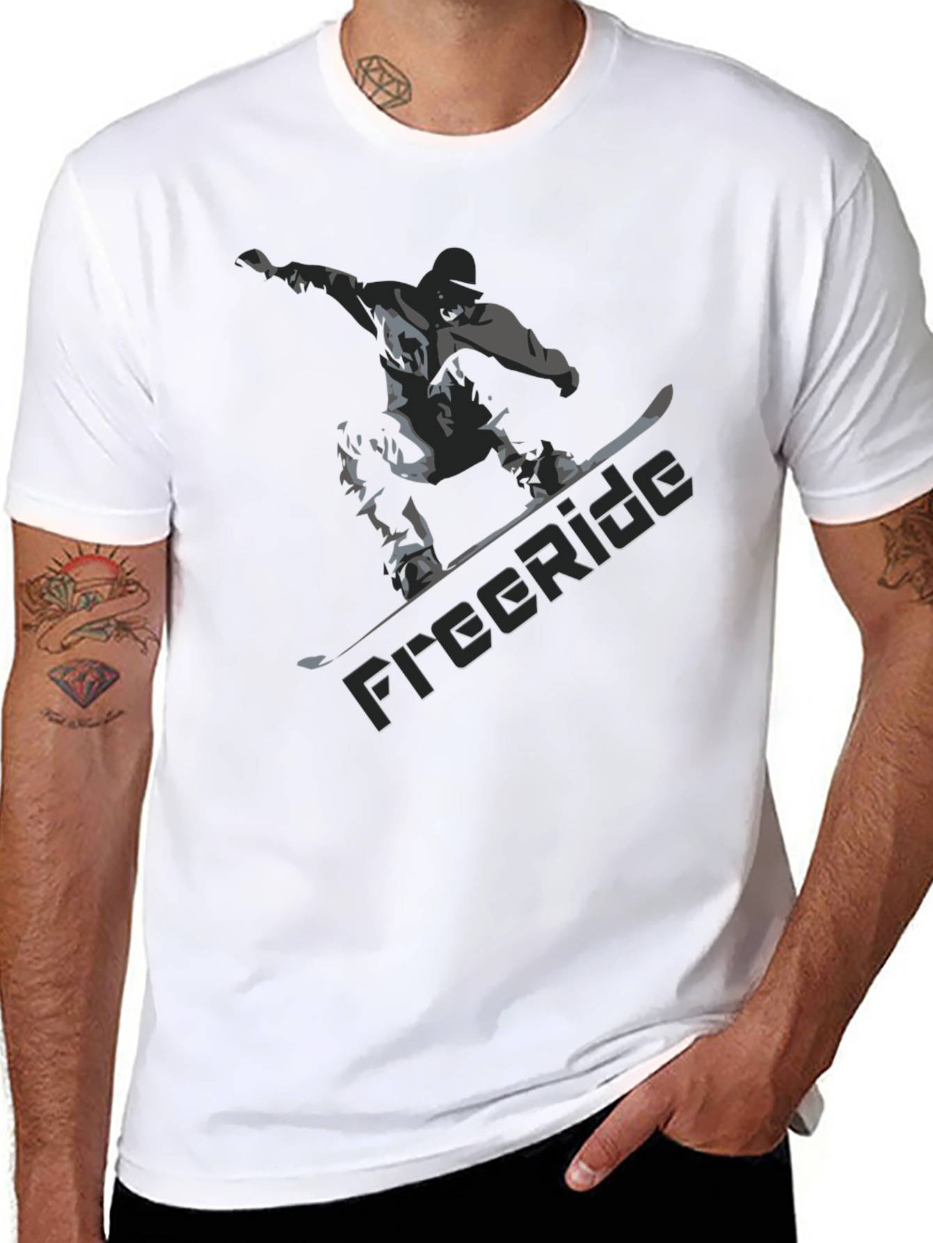Freeride Snowboarder Graphic Tee