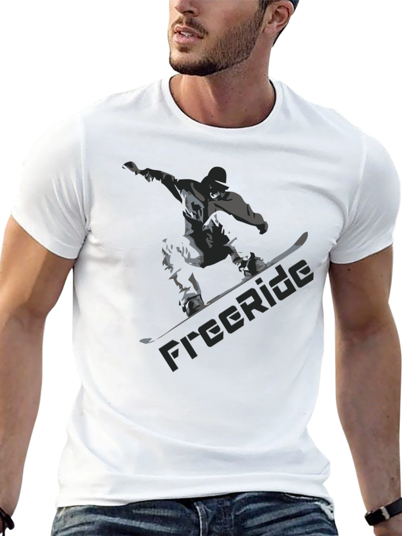 Freeride Snowboarder Graphic Tee