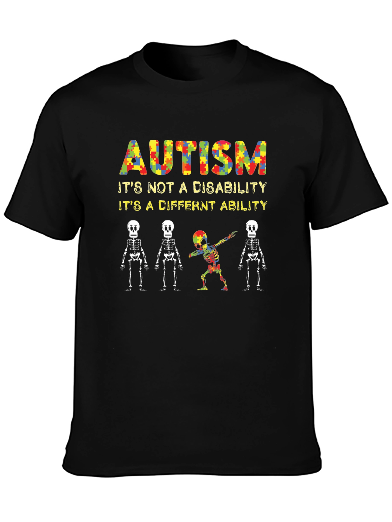 Autism Awareness Graphic Tee - Its a Different Ability