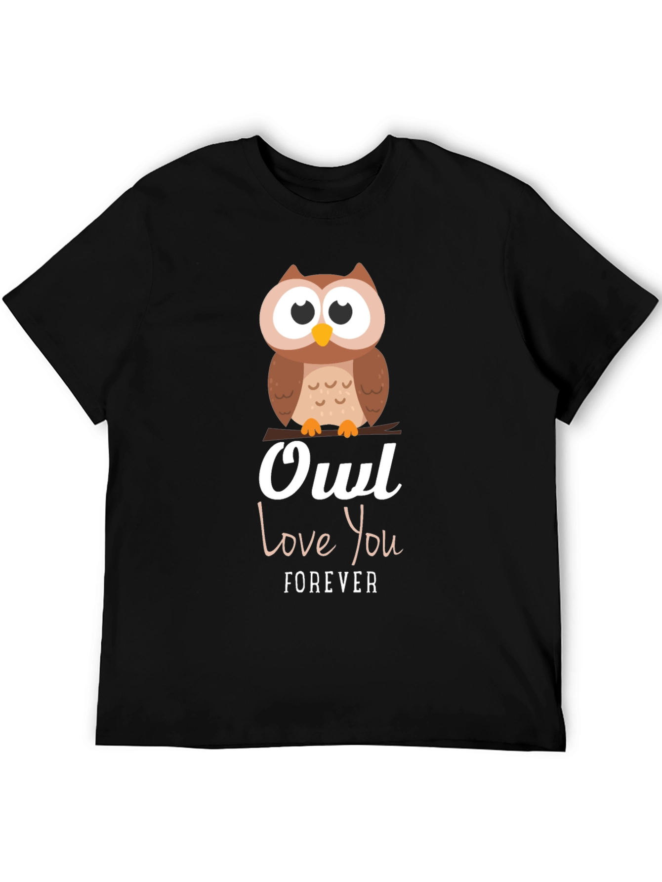 Owl Love You Forever Graphic T-Shirt - Black