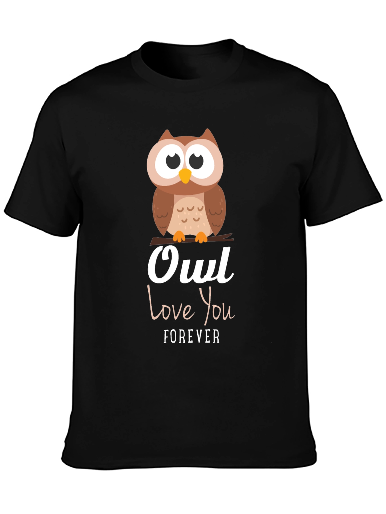 Owl Love You Forever Graphic T-Shirt - Black