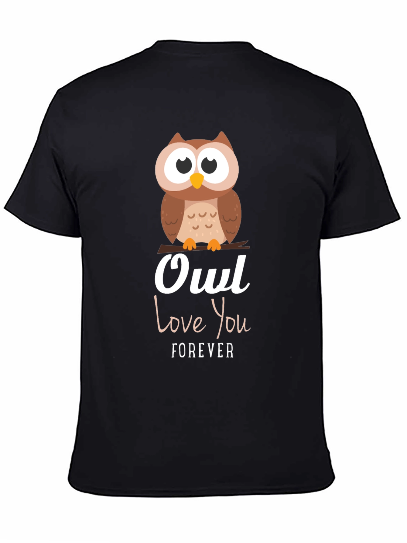 Owl Love You Forever Graphic T-Shirt - Black