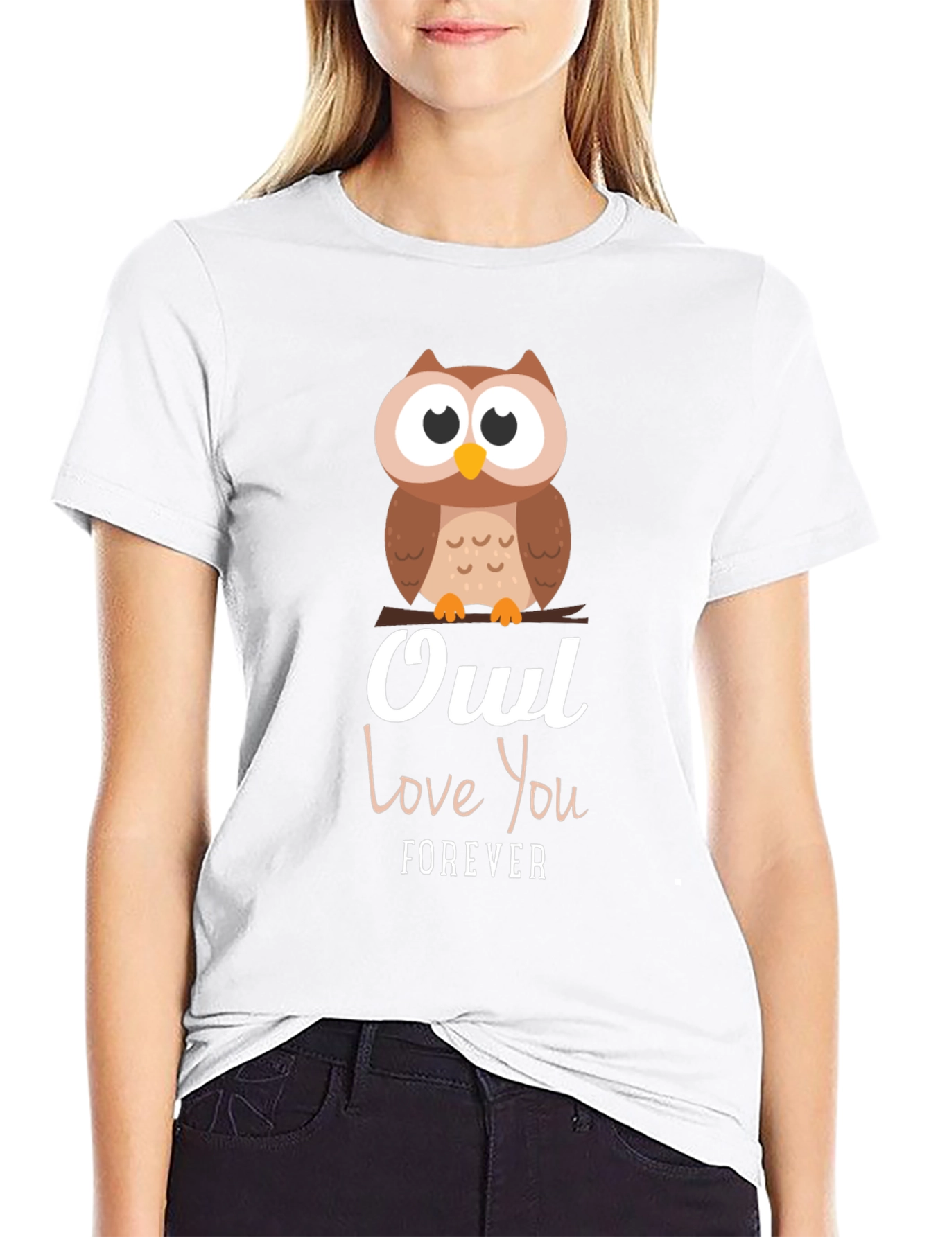 Owl Love You Forever Graphic T-Shirt - Black