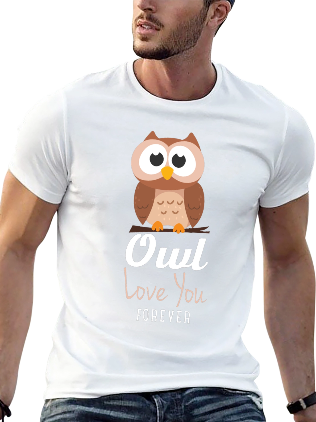 Owl Love You Forever Graphic T-Shirt - Black