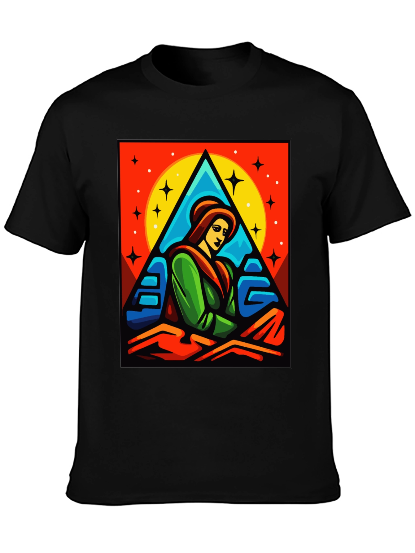 Artistic Graphic Tee - Women in Triangle