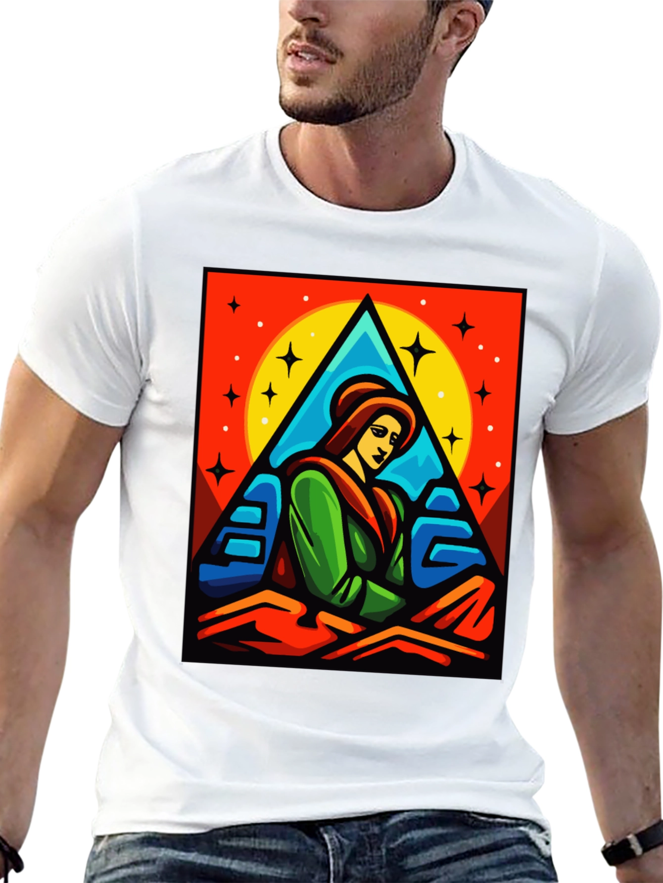 Artistic Graphic Tee - Women in Triangle