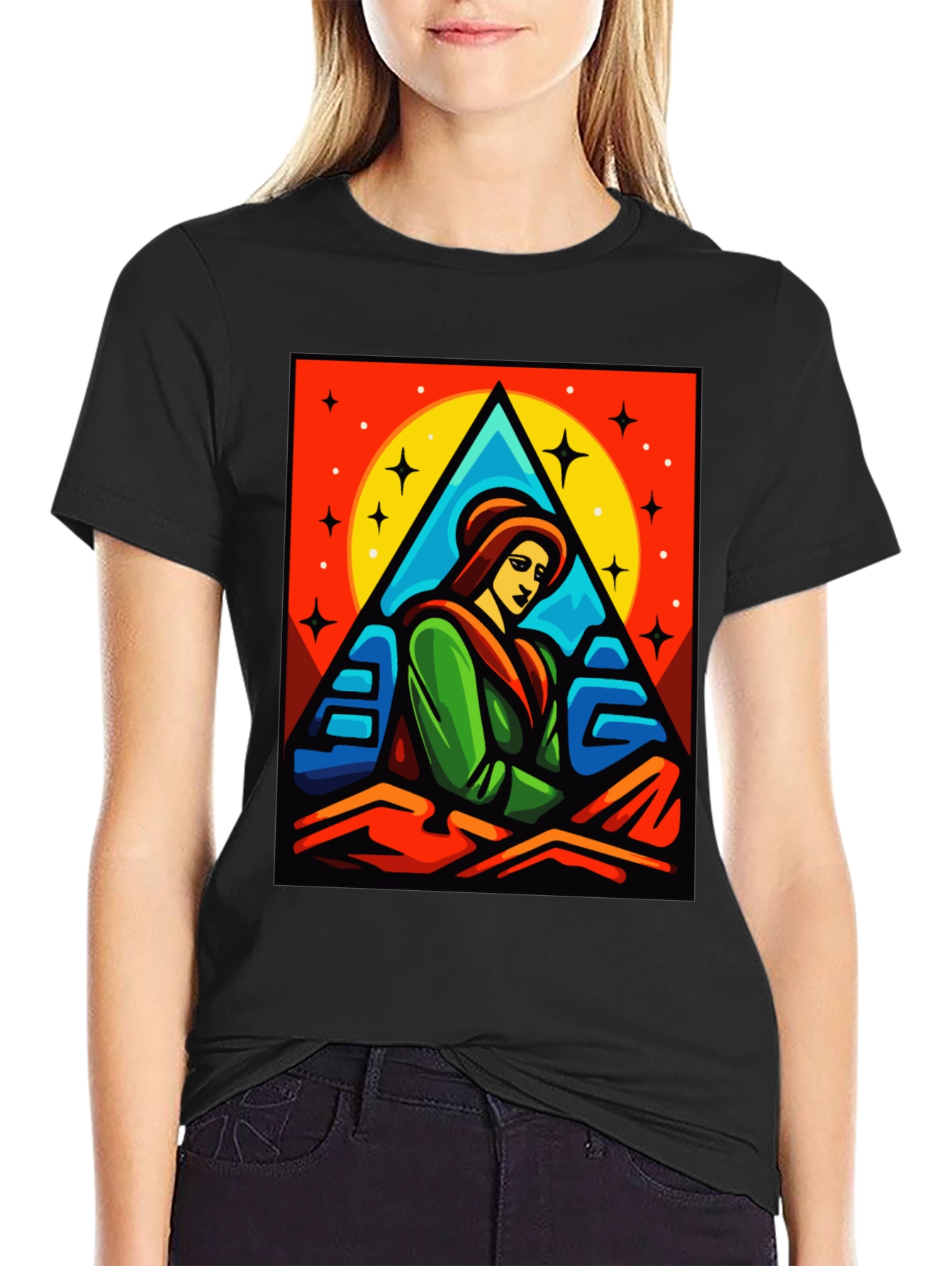 Artistic Graphic Tee - Women in Triangle