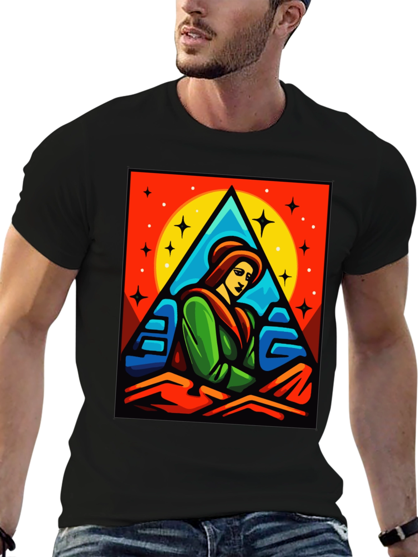 Artistic Graphic Tee - Women in Triangle