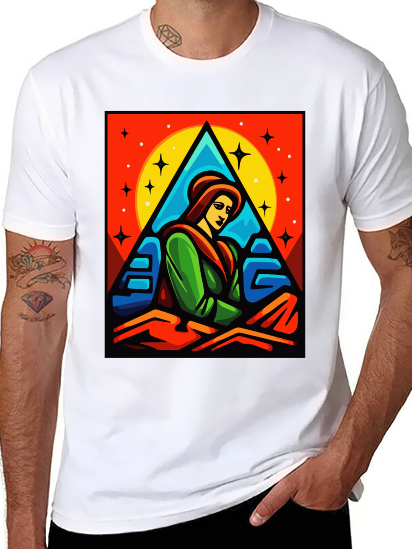 Artistic Graphic Tee - Women in Triangle