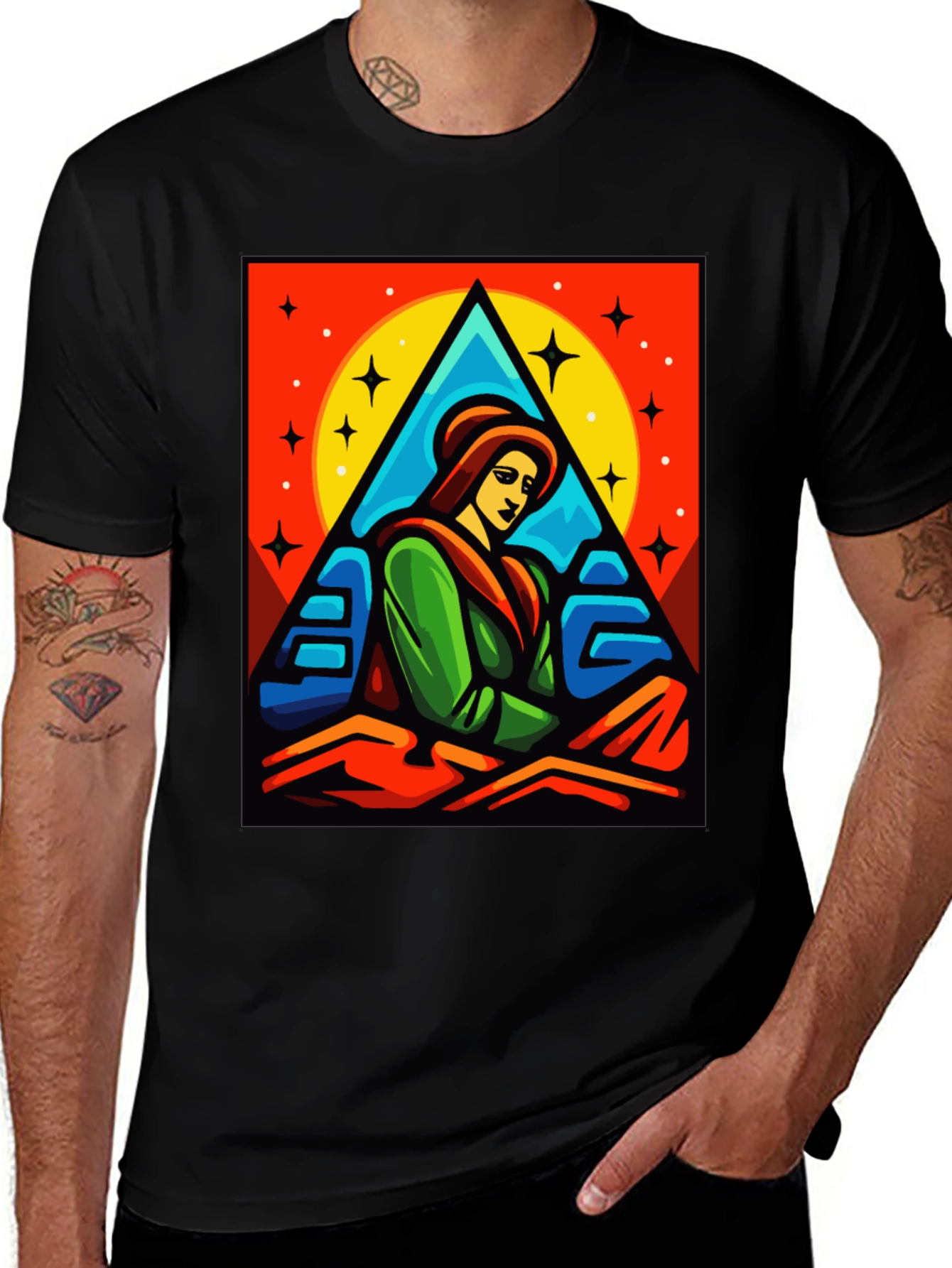 Artistic Graphic Tee - Women in Triangle