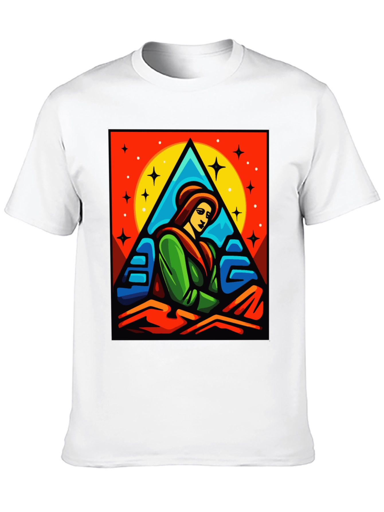 Artistic Graphic Tee - Women in Triangle