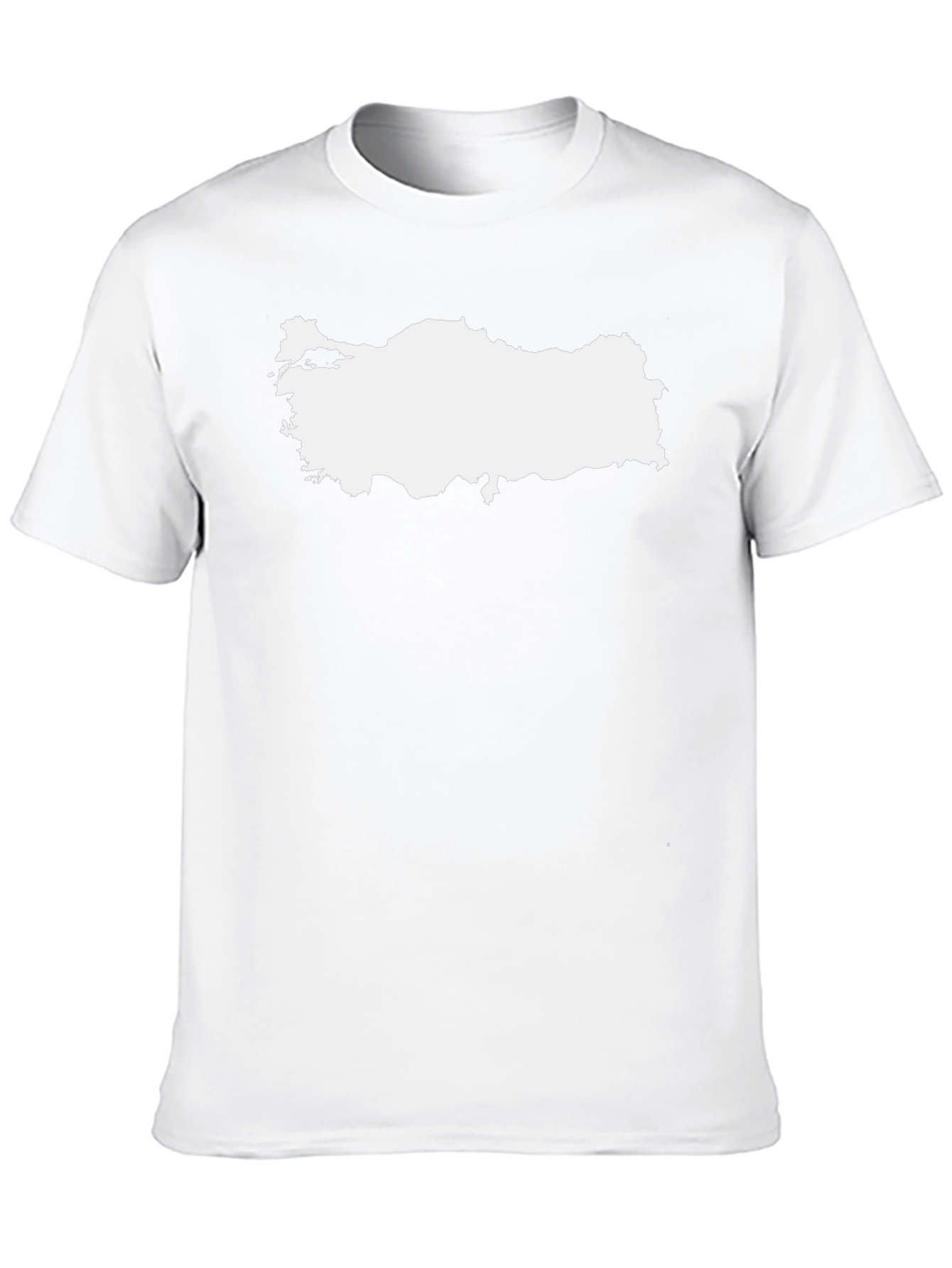 Turkey Map Graphic Tee - Black Cotton T-Shirt
