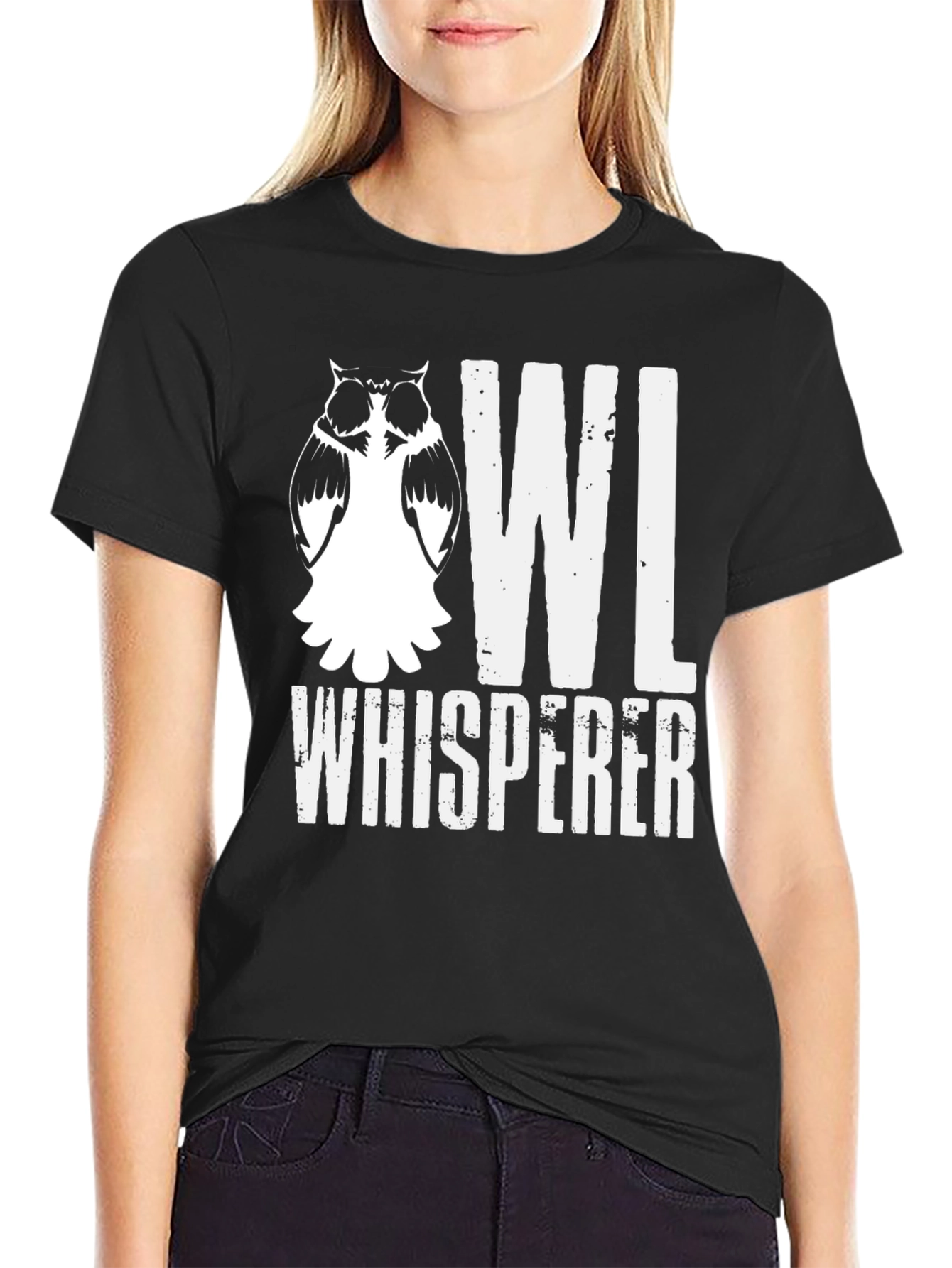 Owl Whisperer Black Graphic T-Shirt