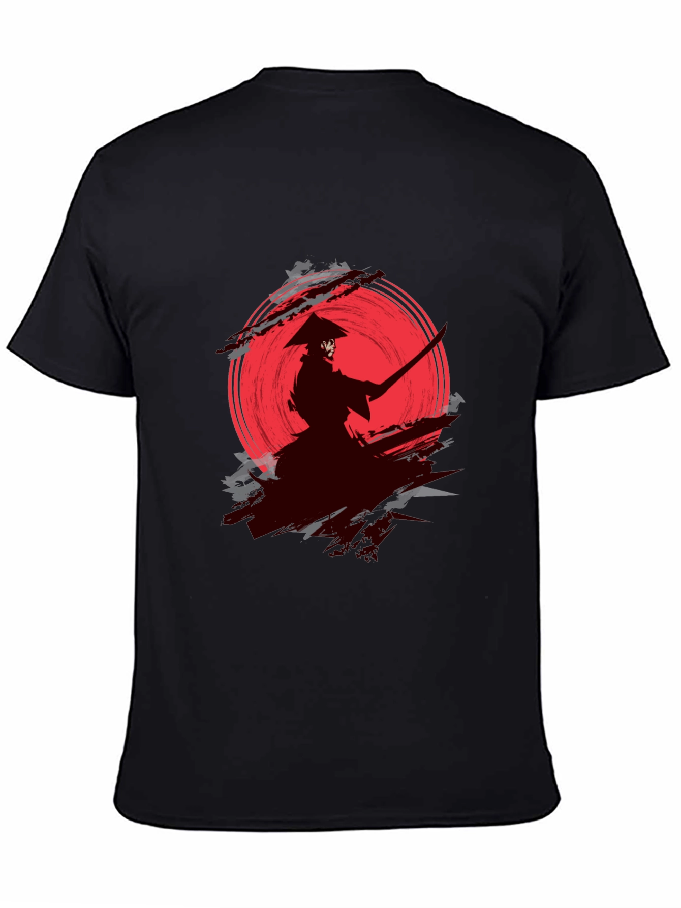 Samurai Silhouette Graphic Tee - Unique Design