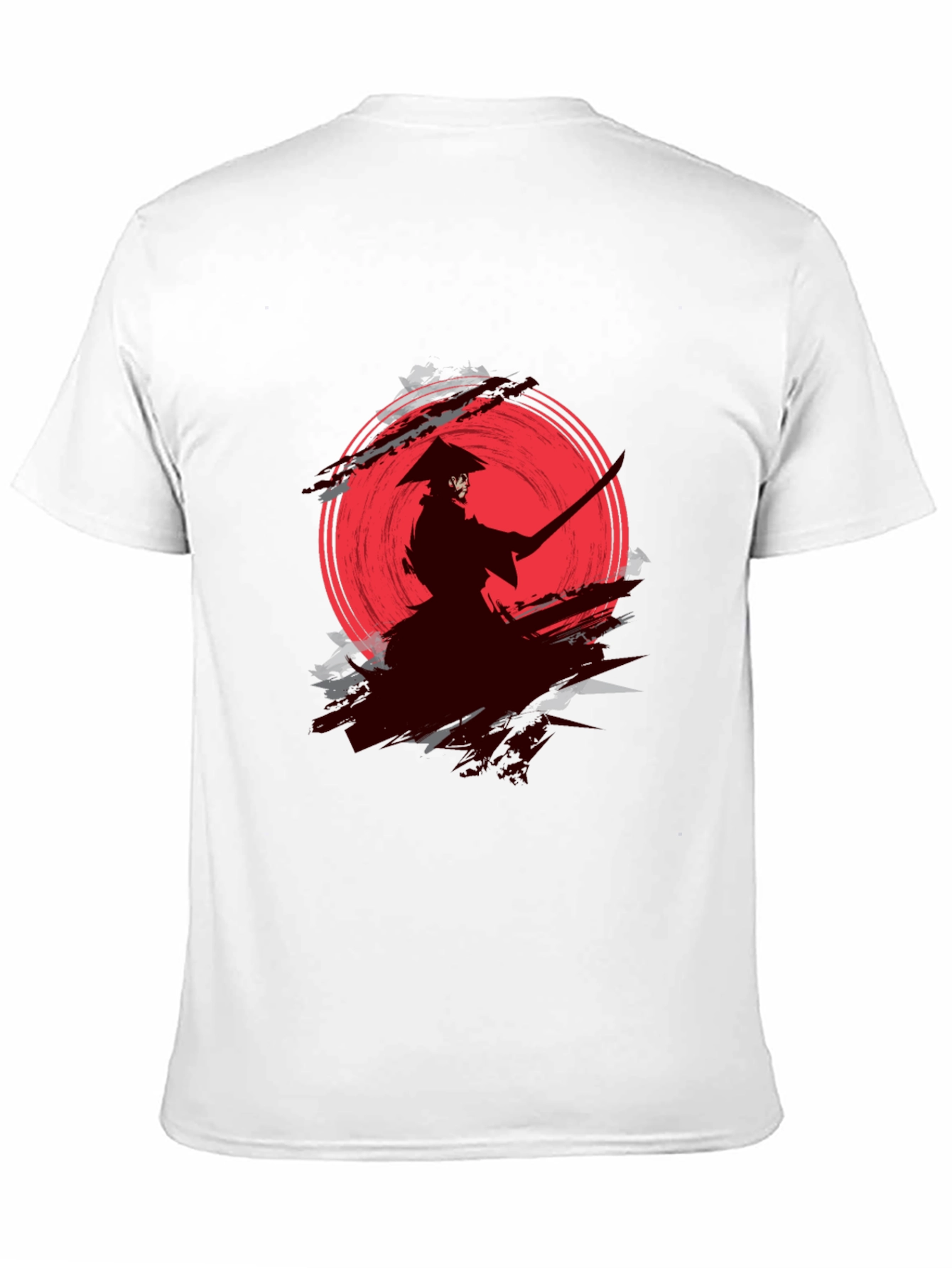 Samurai Silhouette Graphic Tee - Unique Design