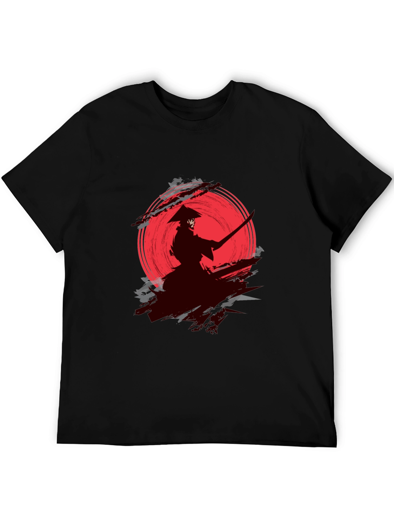 Samurai Silhouette Graphic Tee - Unique Design