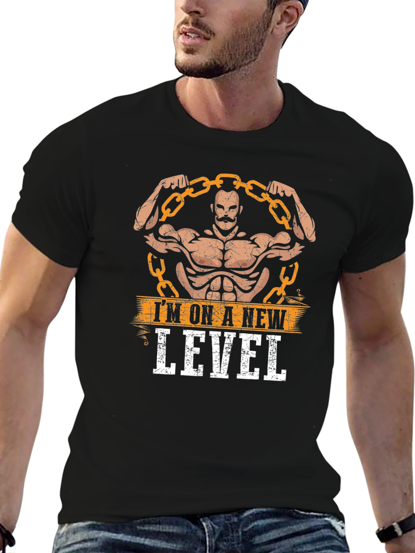 Im On A New Level Black Graphic Tee