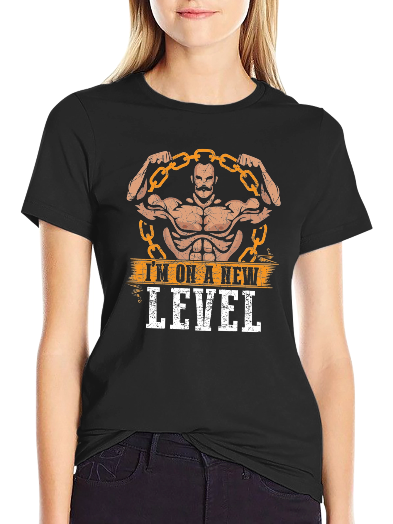 Im On A New Level Black Graphic Tee