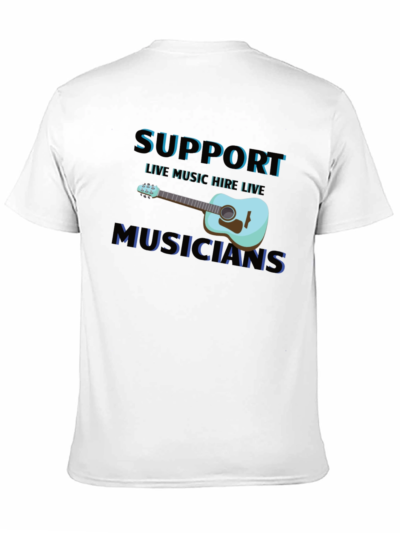 Support Live Musicians Black T-Shirt