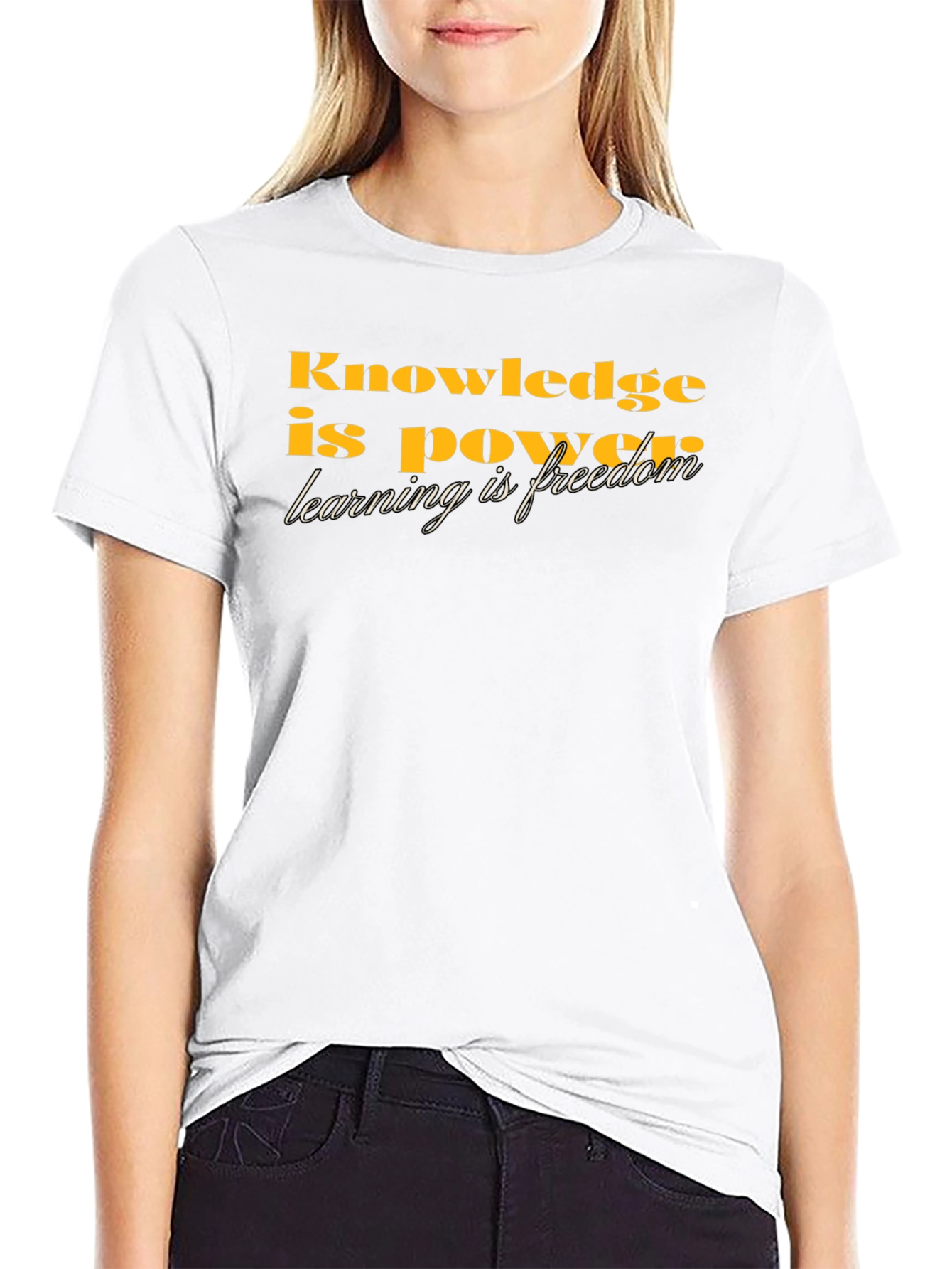 Knowledge is Power Graphic Tee - Black