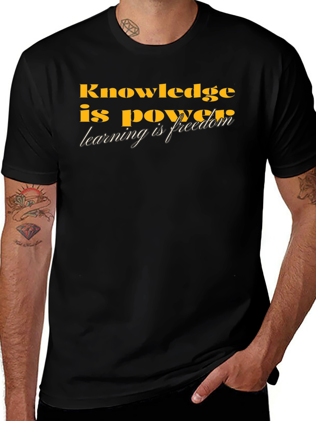 Knowledge is Power Graphic Tee - Black