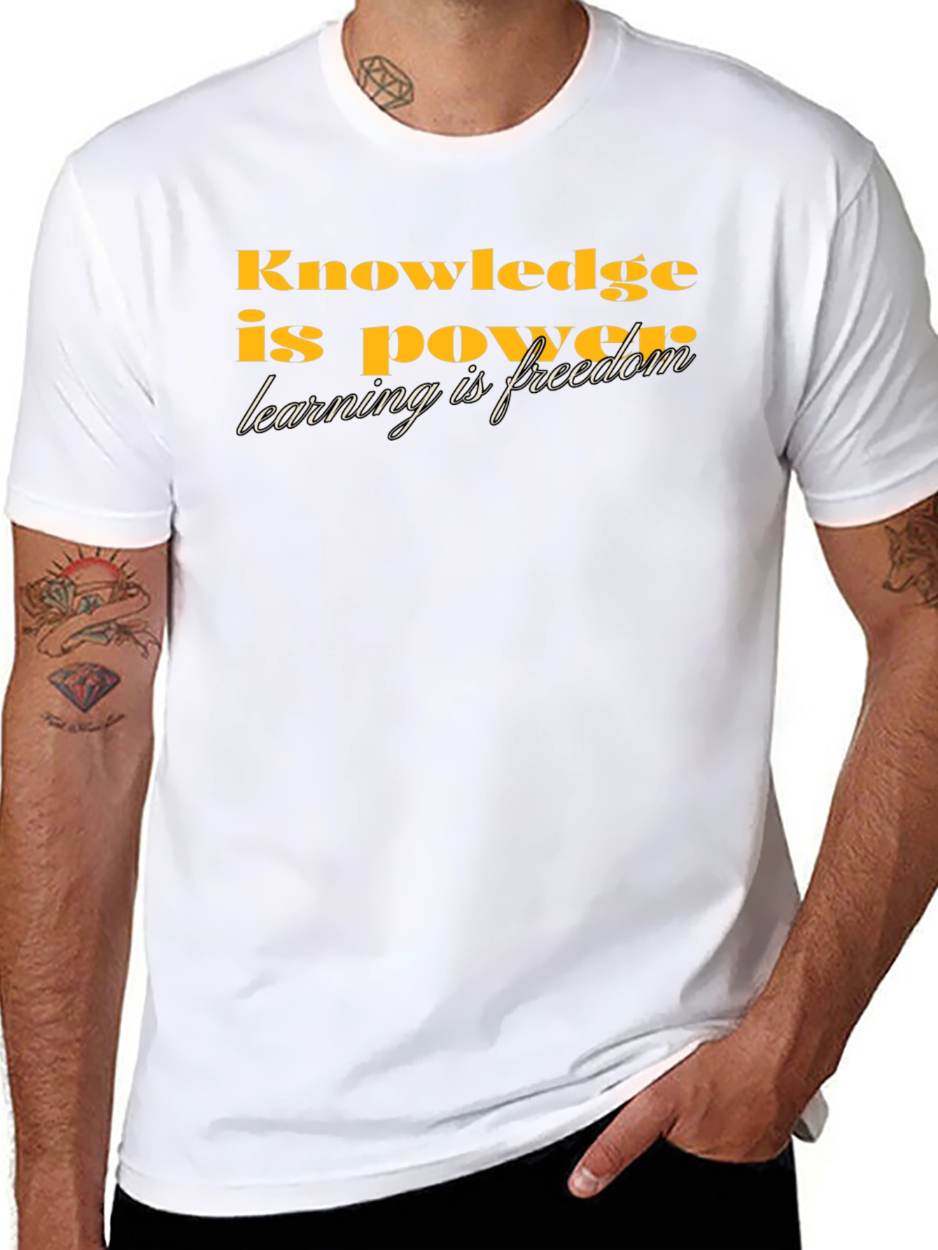 Knowledge is Power Graphic Tee - Black