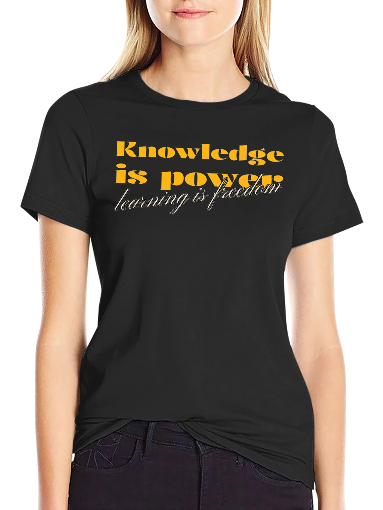 Knowledge is Power Graphic Tee - Black