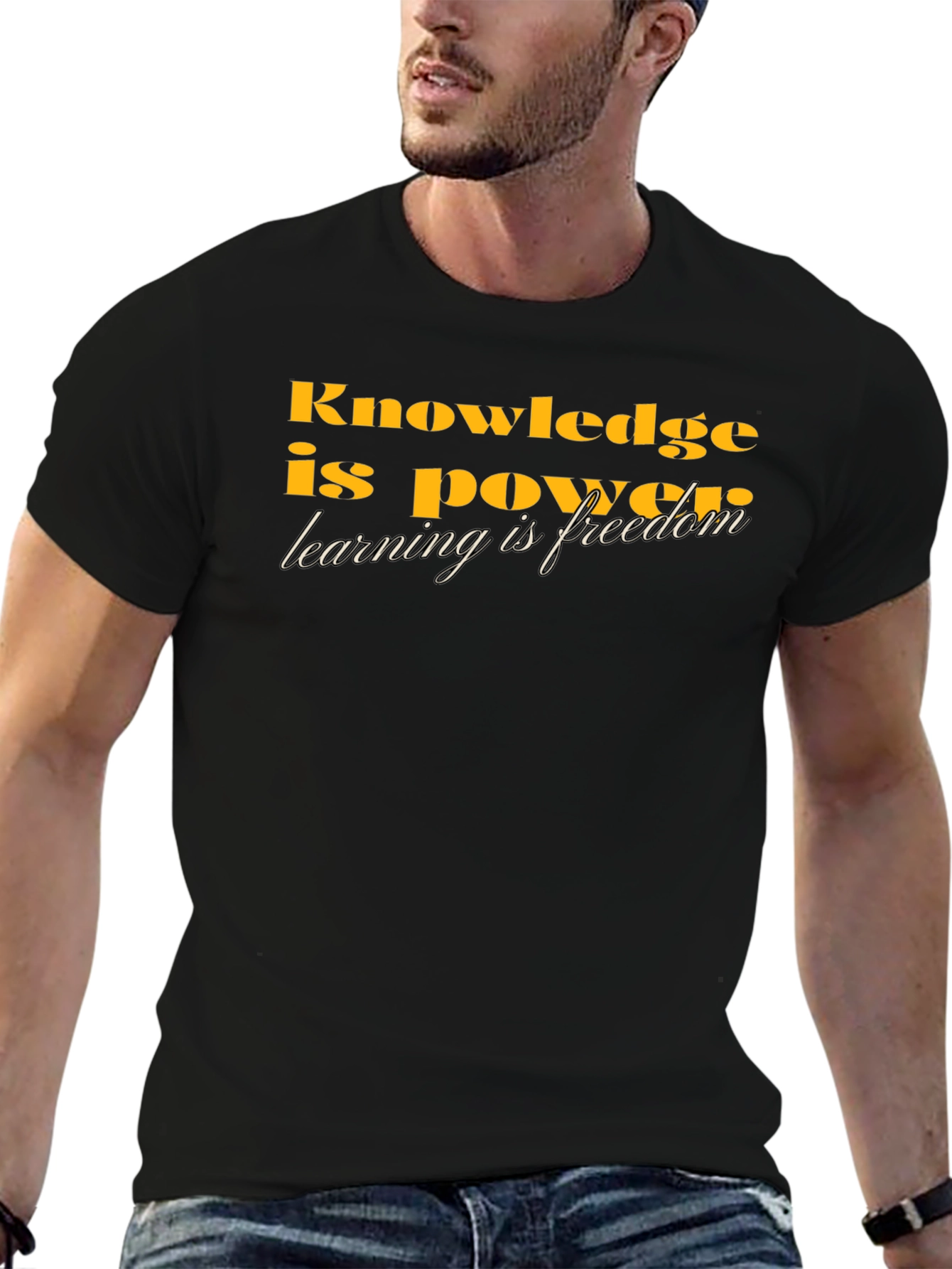 Knowledge is Power Graphic Tee - Black