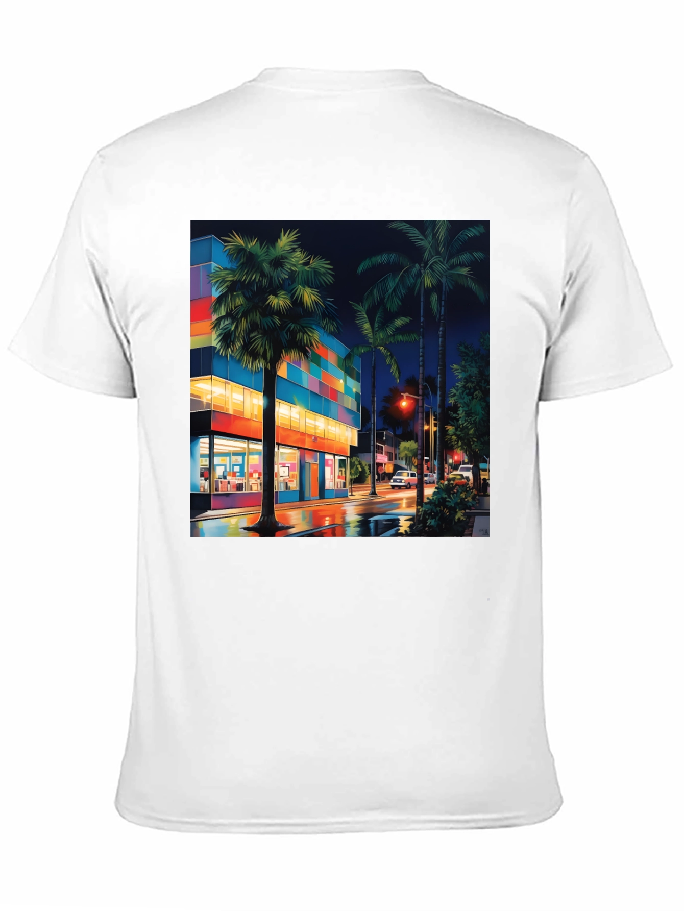 Tropical Night Cityscape T-Shirt
