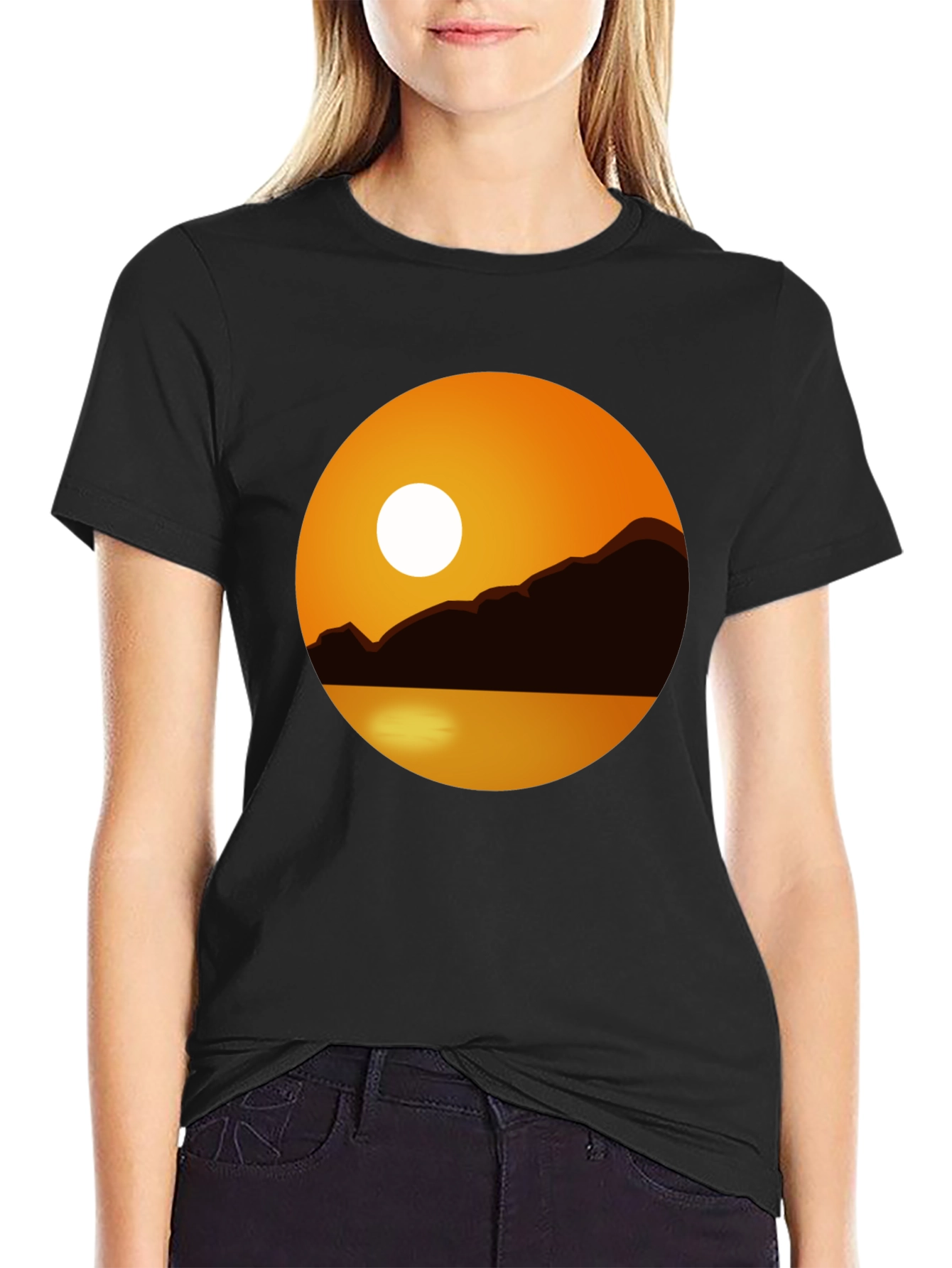 Sunset Graphic Tee - Black