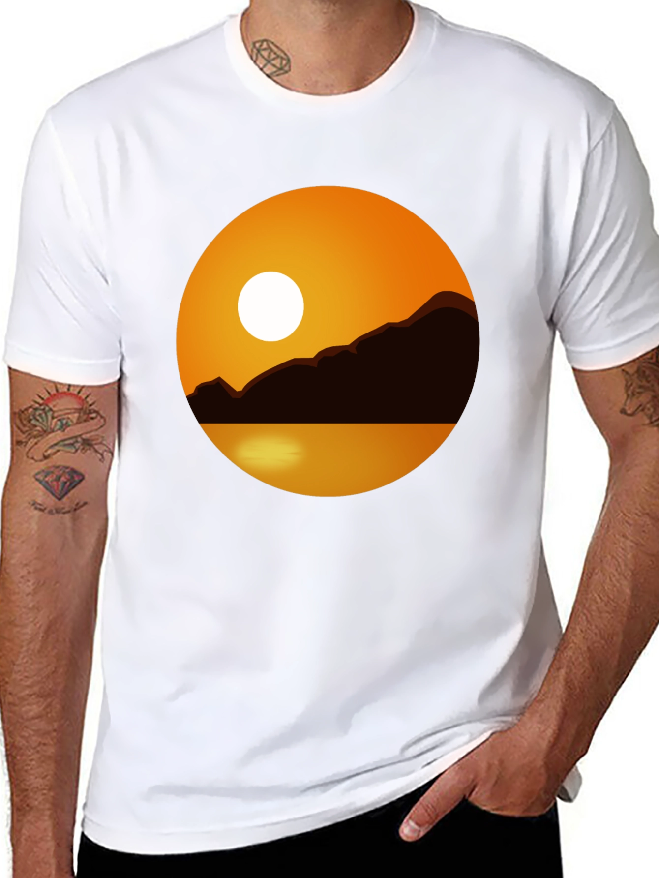 Sunset Graphic Tee - Black
