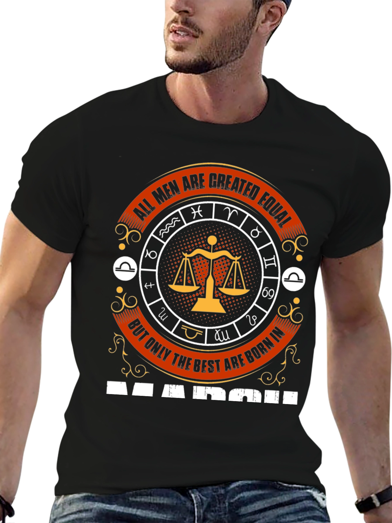 Zodiac Libra Mens T-Shirt - March Birthday Gift