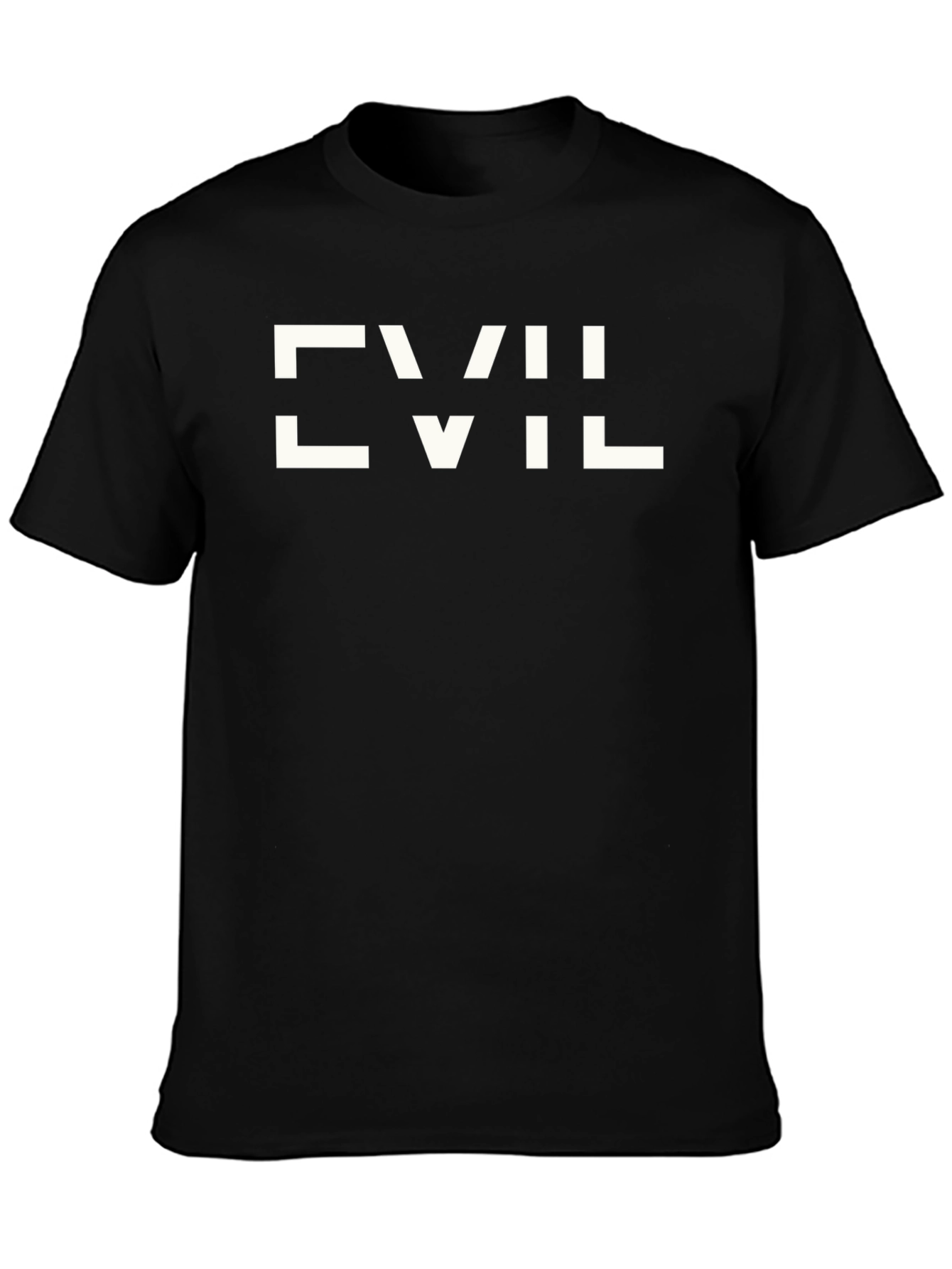 Evil Graphic Print Black T-Shirt