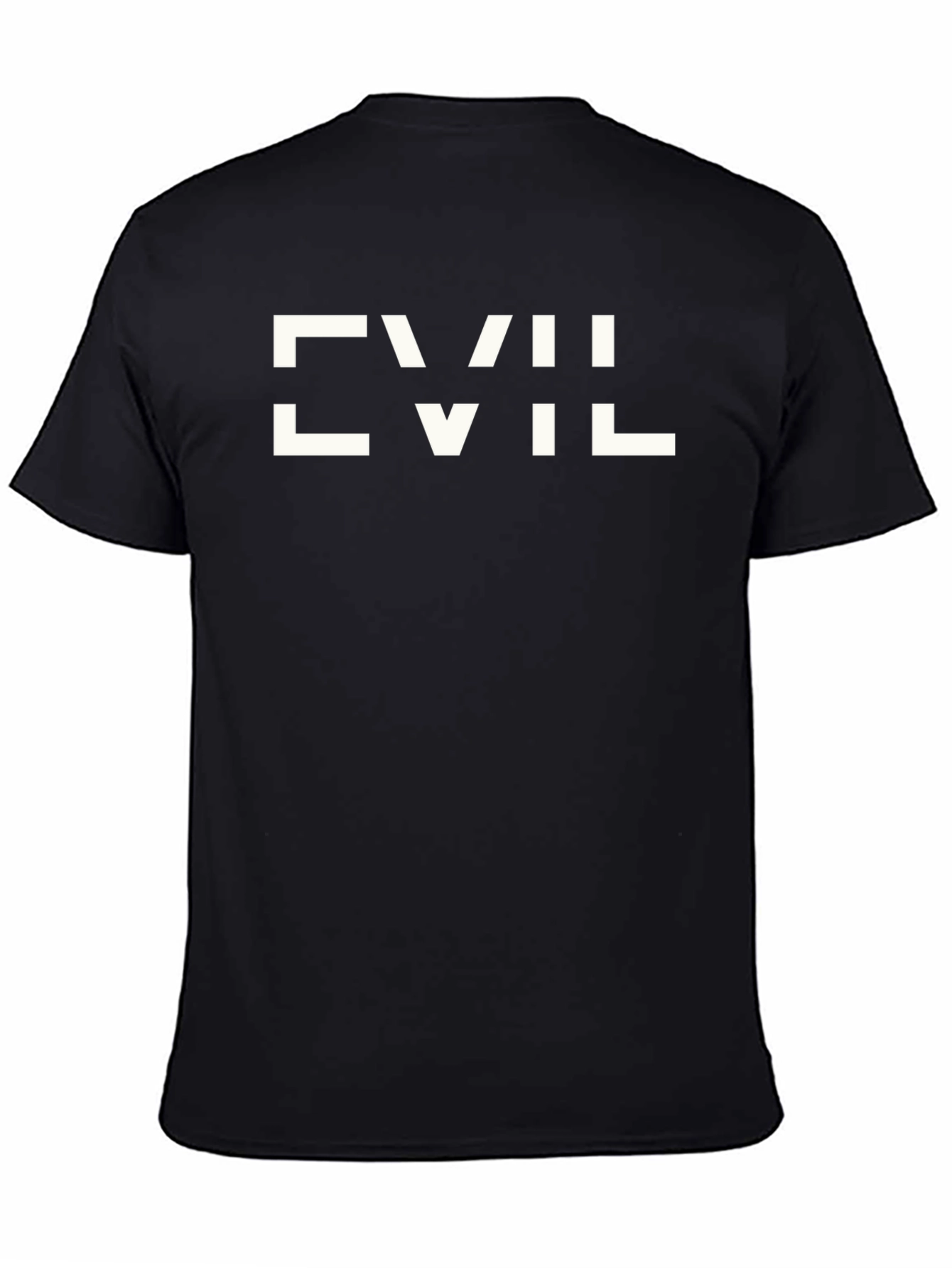Evil Graphic Print Black T-Shirt