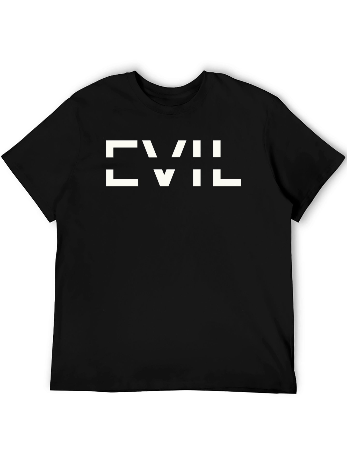 Evil Graphic Print Black T-Shirt