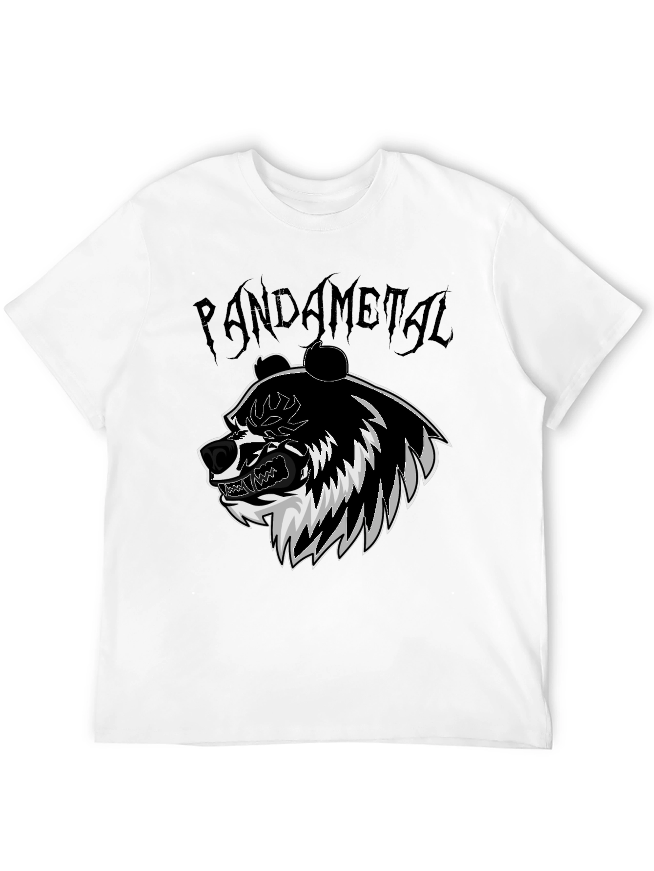 Pandametal Graphic Tee - Black Cotton T-Shirt