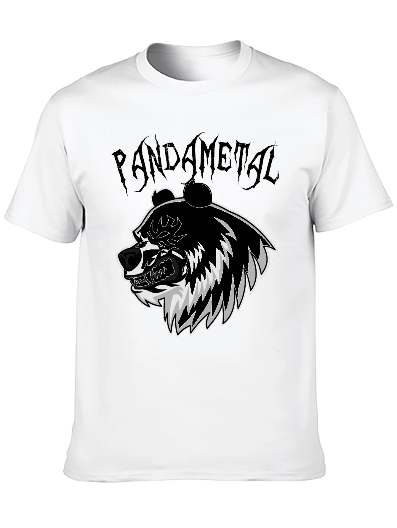 Pandametal Graphic Tee - Black Cotton T-Shirt