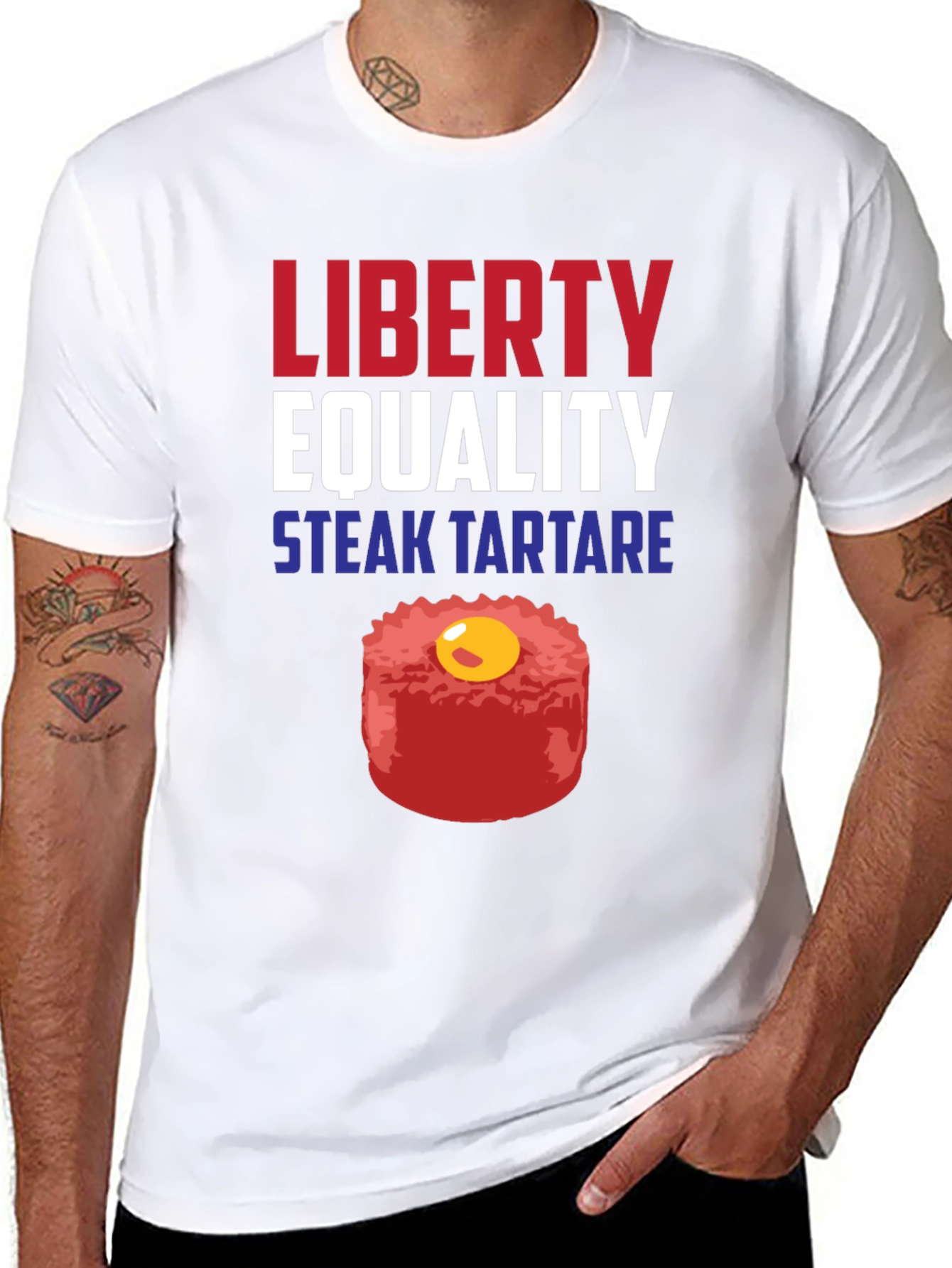 Liberty Equality Steak Tartare Funny T-Shirt