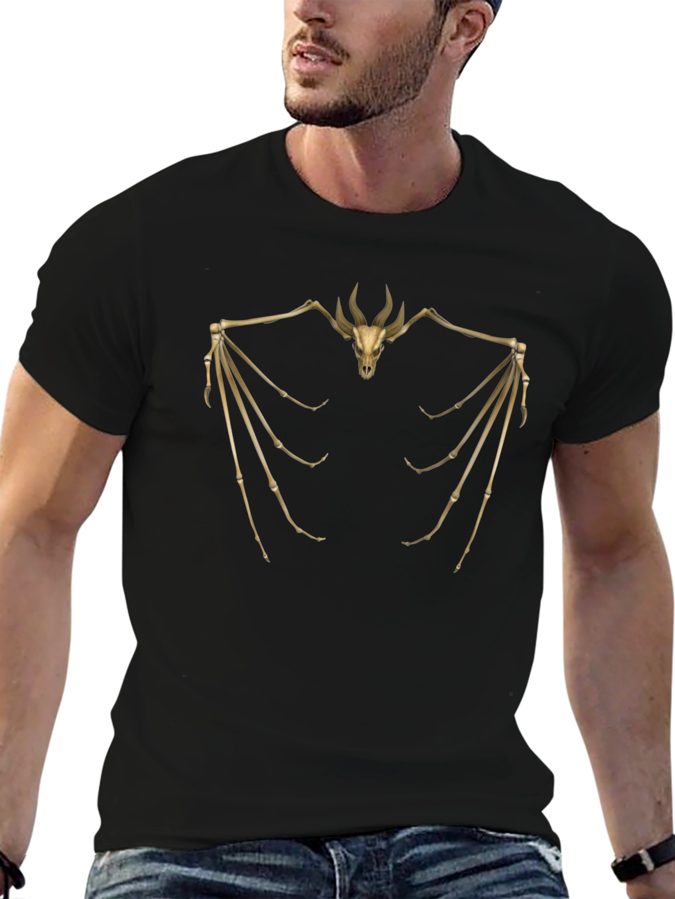 Dragon Skeleton Graphic T-Shirt