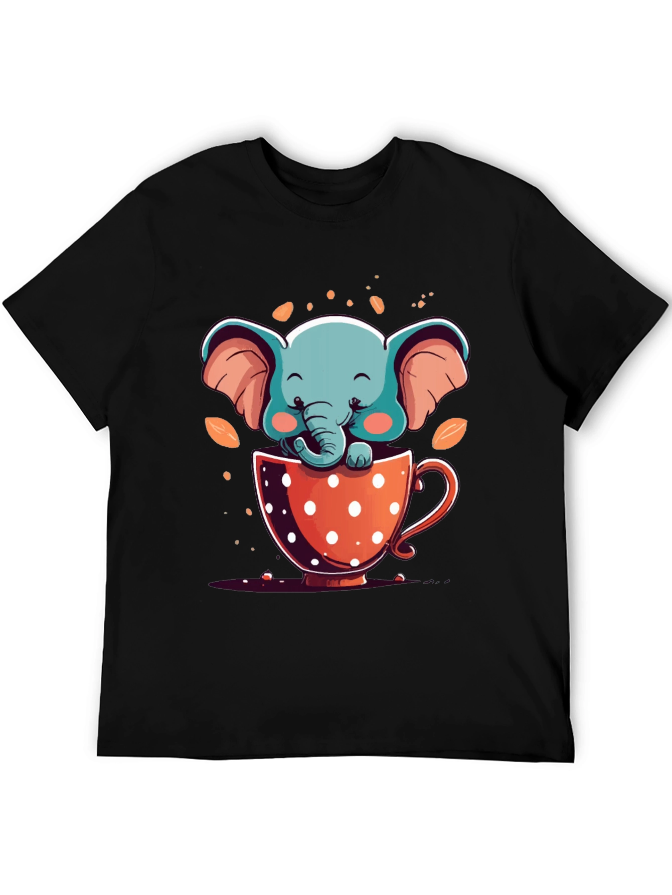 Cute Elephant in Cup Graphic Tee