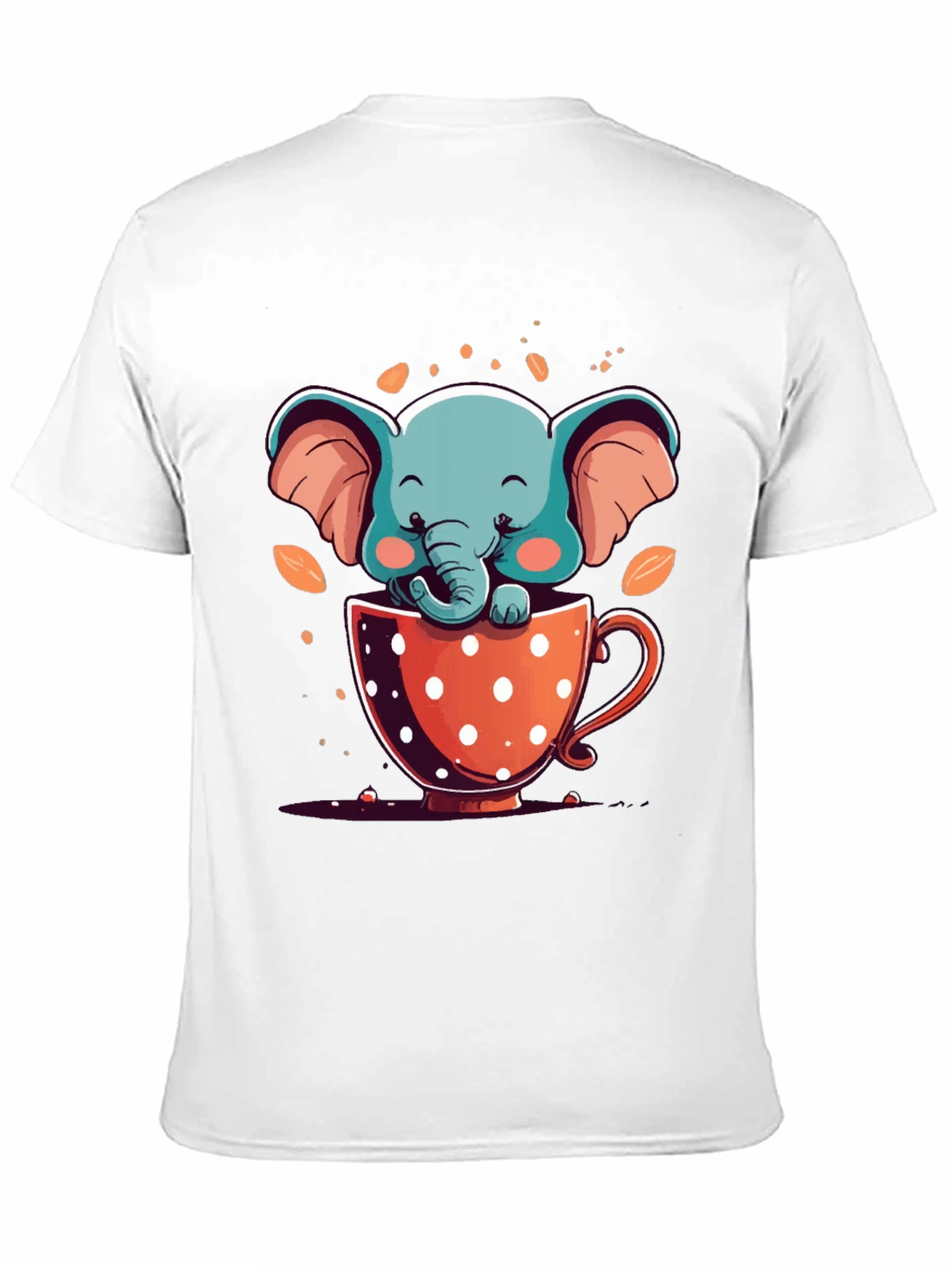 Cute Elephant in Cup Graphic Tee