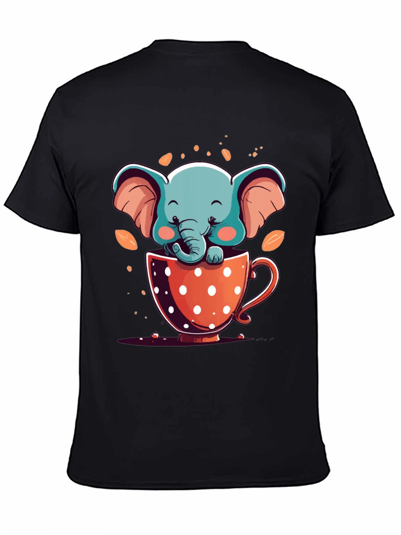 Cute Elephant in Cup Graphic Tee