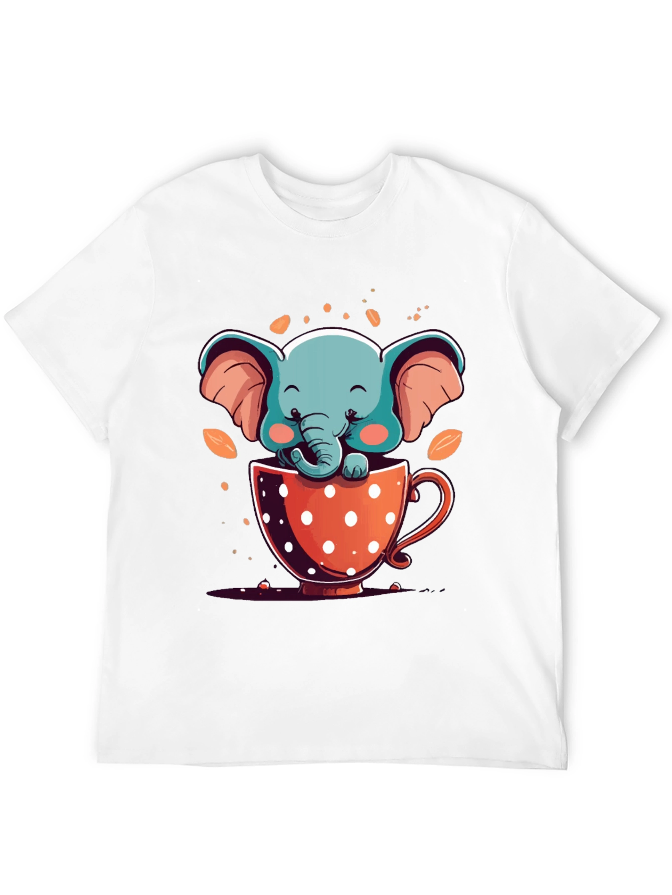 Cute Elephant in Cup Graphic Tee