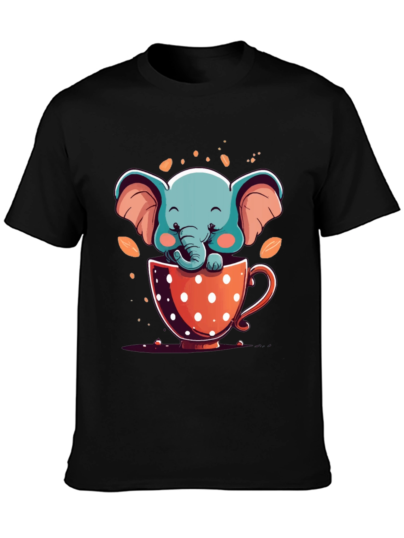 Cute Elephant in Cup Graphic Tee
